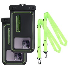2 Pack Waterproof Swimming Phone Pouch Dry Bag Case For iPhone 16 Pro Max/16 Pro