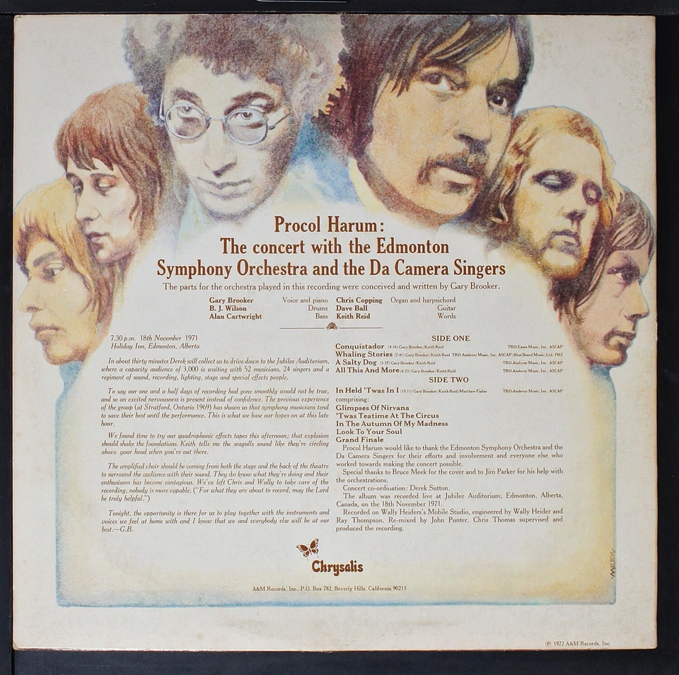 Procol Harum - Live with The Edmonton Symphony -  original LP [NHB2-156] USA - Imagem 2 de 4