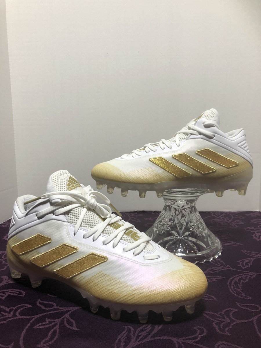 ADIDAS FREAK 20 FOOTBALL CLEATS WHITE/GOLD FY2202 (SAMPLE) MEN'S SZ: 10