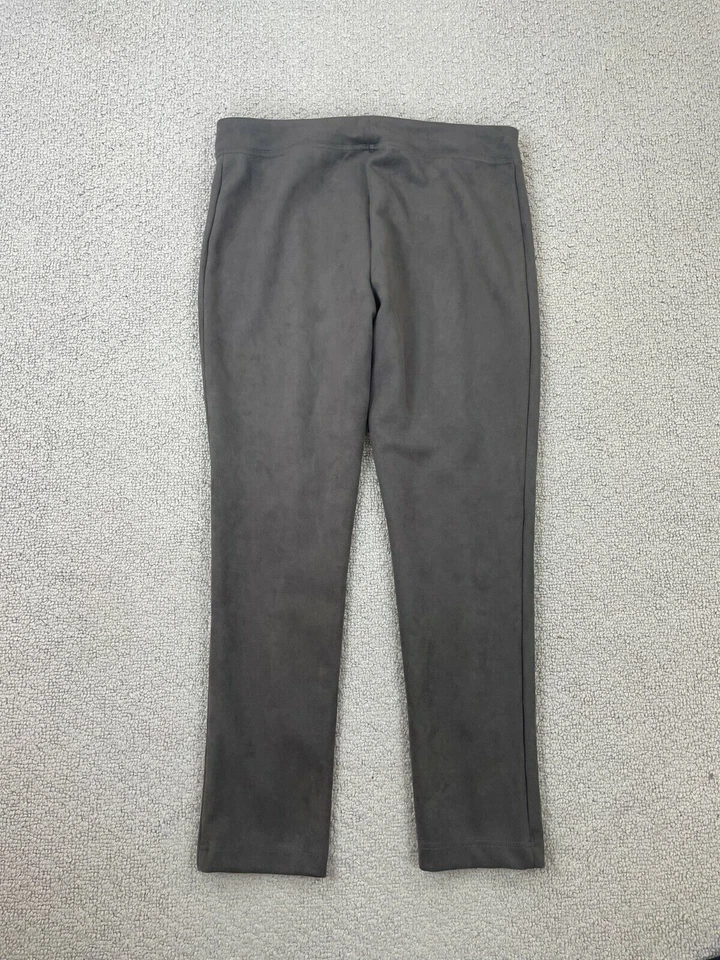 Pantalones elásticos de terciopelo beige talla grande de Calvin Klein para mujer Foto 2 de 4