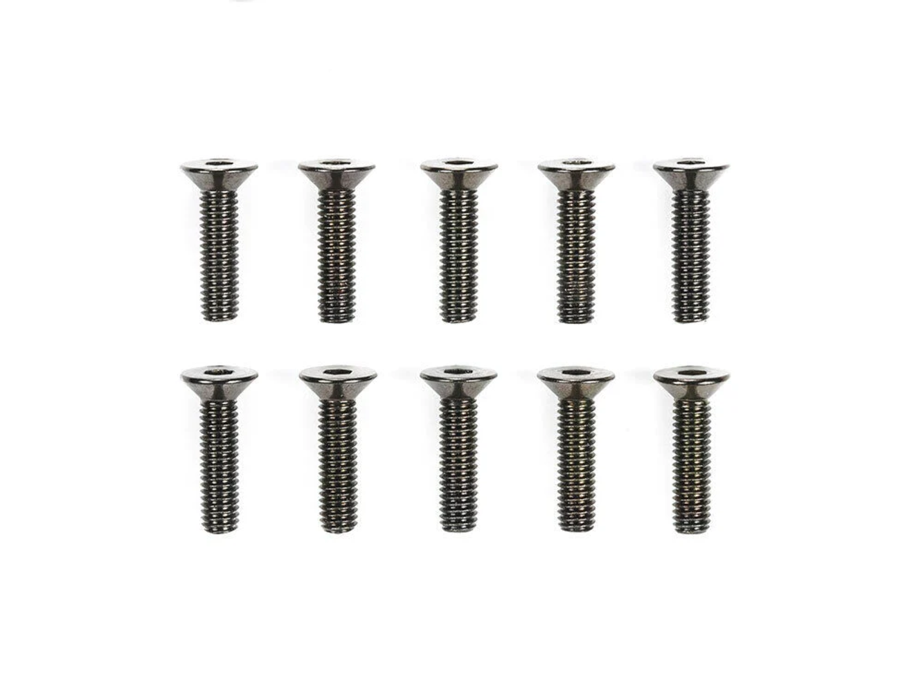 Tamiya 51631 3x12mm Steel Countersunk Hex Head Screws (10 Pcs.) (TRF/TB Evo/BBX)