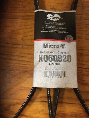 Gates Micro-V Ribbed Serpentine Belt K060820 6PK2083 Made In Gates Micro-V Ribbed Serpentine Belt K060820 6PK2083 Made In