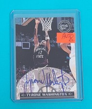 1999 Press Pass Authentics Autograph - Tyrone Washington Auto Rookie Card - k. rookie card picture