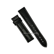 LEATHER DEPLOYMENT WATCH STRAP FOR OMEGA WATCHES 18mm 20mm 22mm BLACK BROWN UK
