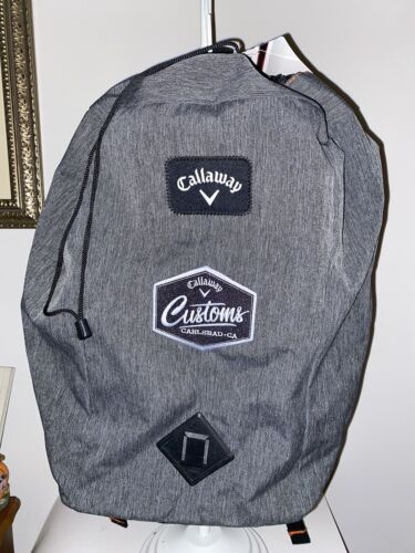 Callaway Golf Backpack Customs Carlsbad CA Grey Drawstring Closure NWT - Picture 1 of 13