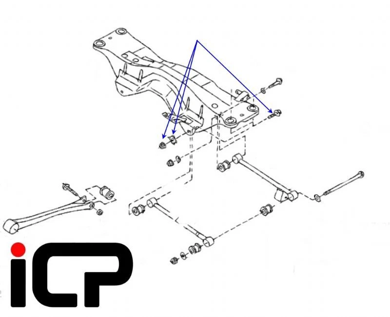 Genuine Lateral Link Arm Front Inner Bolt Kit Fits: Subaru Impreza 92-07 WRX STi - Image 2 of 2