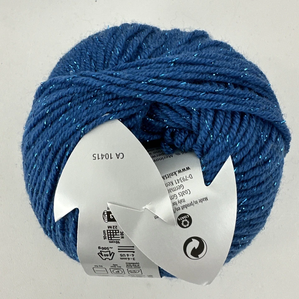 3 Stück SMC Select Garn extra weich Superwash Merino Opera türkis mit Glitzer Neu - Bild 4 von 4