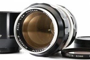 Nikon-Nikkor-P-105mm-F2-5-Non-Ai-Lens-w-Hood-from-Japan-247974-Exc