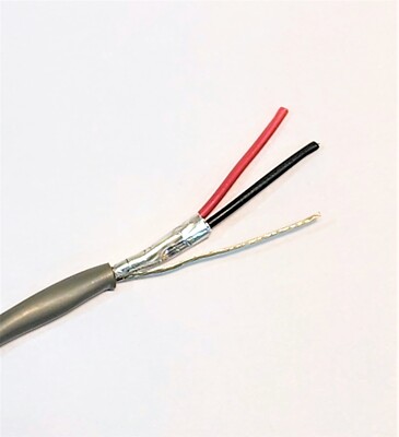 Quabbin Wire 0165  20 AWG 2C Shielded PLTC Tray Cable eq. Belden 9320  50 feet