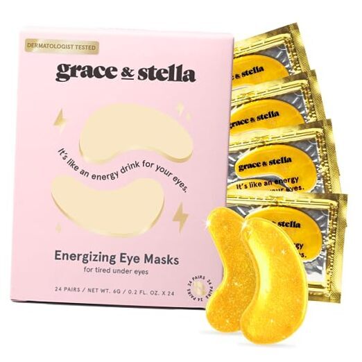 Under Eye Mask - Christmas Gifts for Women, Christmas Gifts Gold (24 Pairs)-image