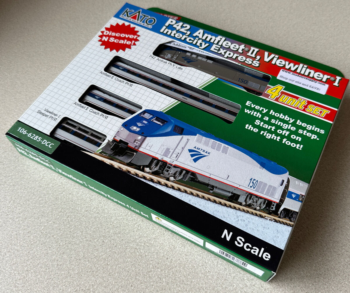 KATO 106-6285 DCC N GE P42 Amfleet Viewliner Intercity KATO 106-6285 DCC N GE P42 Amfleet Viewliner Intercity