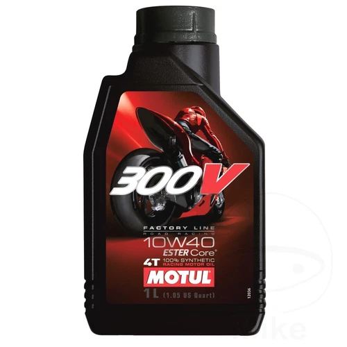 Motul Engine Oil 10W40 4-Stroke 1L Synthetic 300V Fl Road Racing 110092