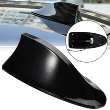 Black Shark Fin Roof Antenna Aerial FM/AM Radio Signal Decor Car Trim Universal
