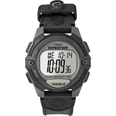 Timex T40941, Men's ''Expedition'' Chronograph Digital Watch, Indiglo, Alarm, NEW