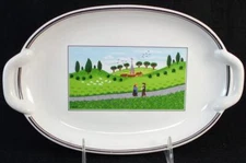 Villeroy and Boch Design Naif Pickle Dish Boy and Girl Holding Hands Scene