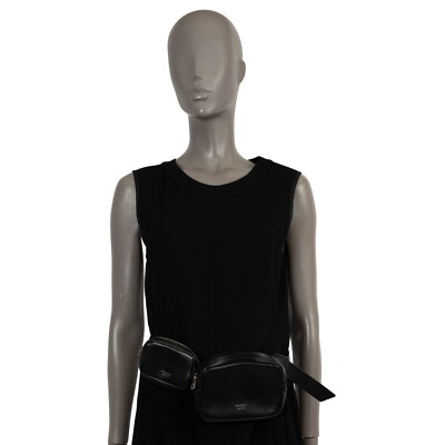 バッグ Acne Studios Musubi belt bag 70133 auth ACNE STUDIOS black leather MUSUBI DOUBLE Belt Bag | eBay