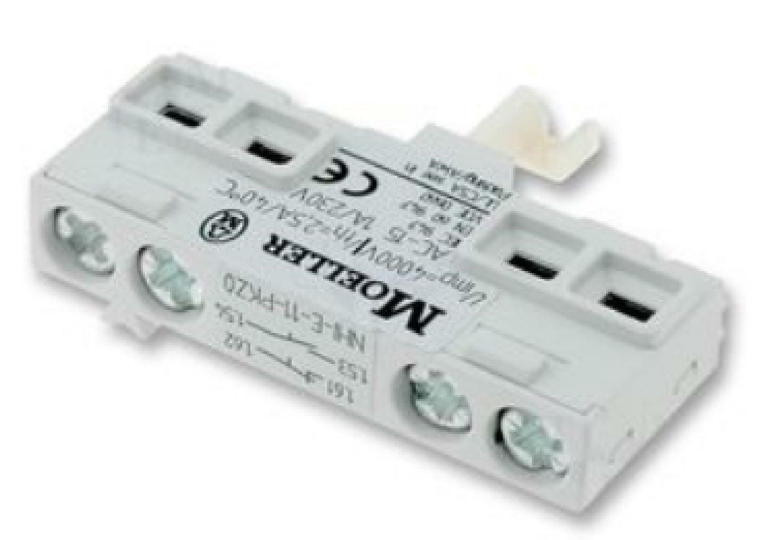 EATON NHI-E-11-PKZ0 BLOCCO DI CONTATTO, 1NO/1NC, 2 A, 24 VDC, 1 A, 240 VAC, 2 PO