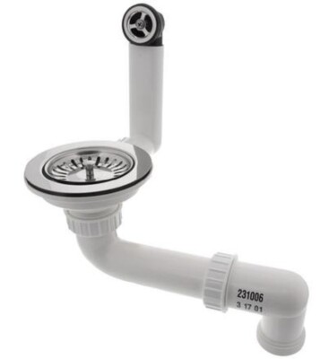 Blanco Ablaufgarnitur 231006 / 1 x 3,5'' Sieb Überlauf rund