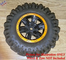 2x Beadlock Look Rim Trims for Traxxas X-Maxx Wheels (ABS) Orange Without Screws