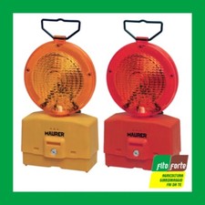 LAMPADA STRADALE A LED SEGNALETICA MAURER ROSSA ARANCIONE 2 LED LUCE STRADA 