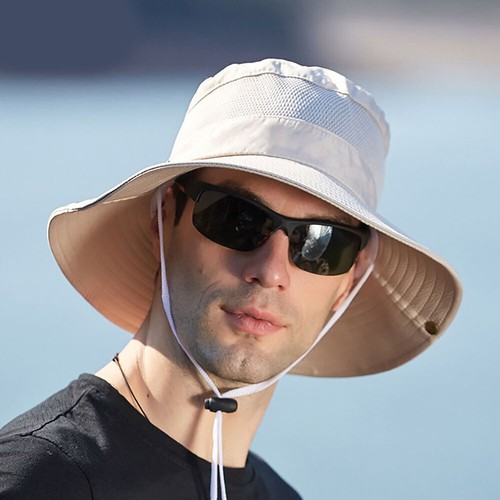 Men Women Wide Brim Sun Hat w/Neck Flap Foldable UPF 50+UV Protection Summer Cap - Picture 19 of 77