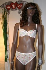 VENA Lingerie BH-Set Bügel BH Slip Spitze Nylon 70B 75B 80B Weiss Mehrfarbig Neu