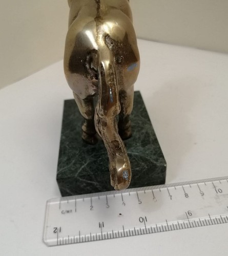 Brass Rearing Horse On Onyz Base. - Picture 9 of 12