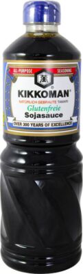 Glutenfreie Sojasauce Tamari 1 Liter | Kikkoman Würzsauce Sojasoße, vegan