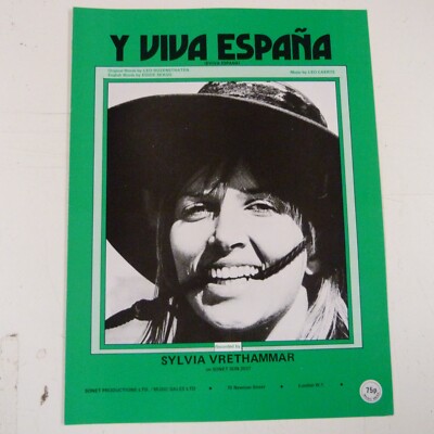 song sheet Y VIVA ESPANA Sylvia Vrethammer 1973
