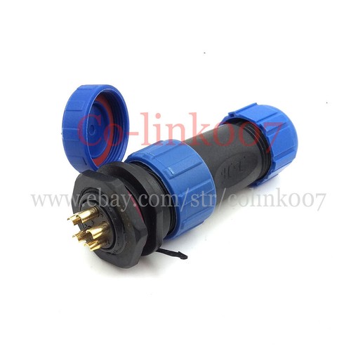 SP21 5pin Waterproof Connector, IP67 30A Circular Industrial Aviation Power Plug - Picture 8 of 8