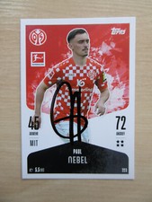 Paul Nebel autograph signed TC Topps Bundesliga 1st FSV Mainz 05 24/25