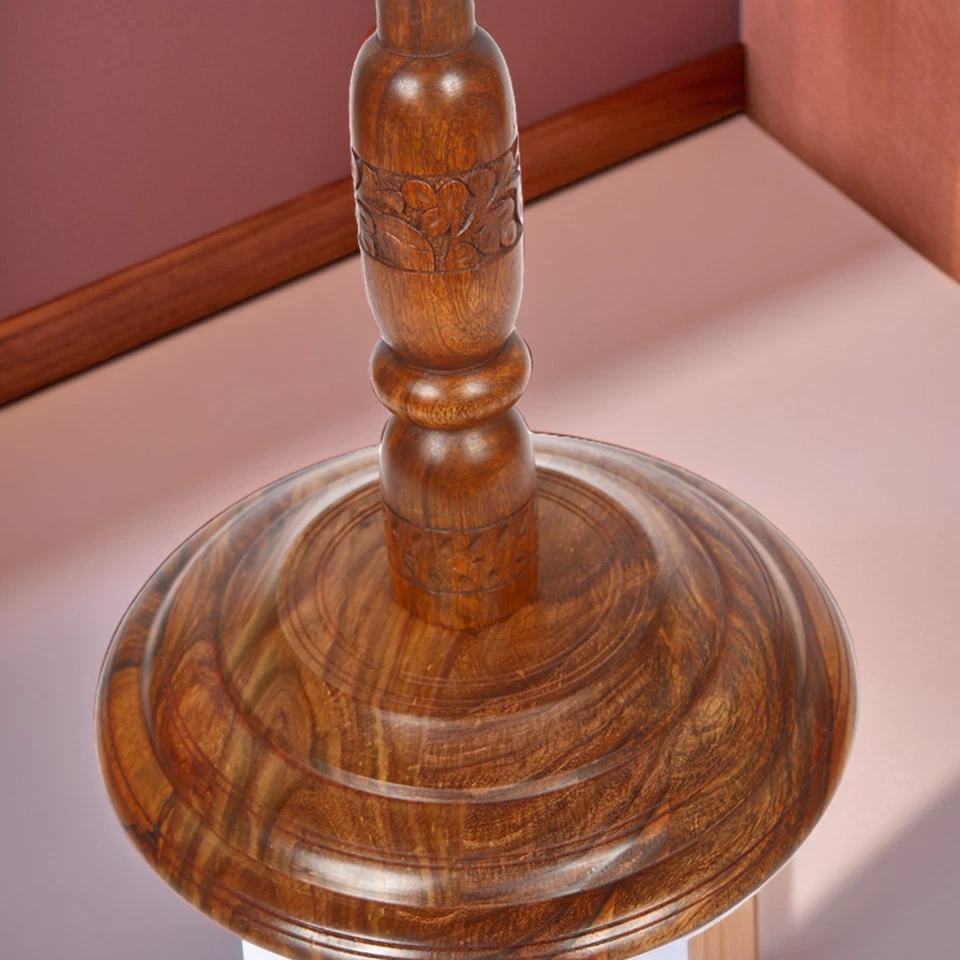 Mesa Antigua Hecha a Mano | Mesa de Centro Madera Tallada | Diseño Elegante y Único Foto 3 de 4