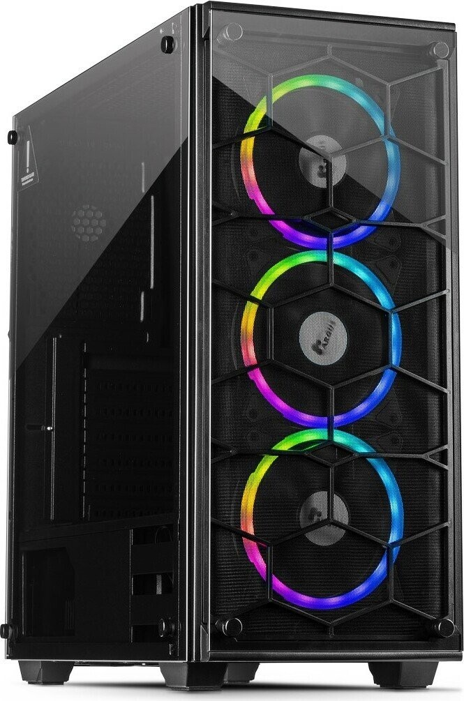 Корпус Inter-Tech C-907 Cobweb RGB ATX Fernbedienung Glas USB 30 NEU 1399000₽