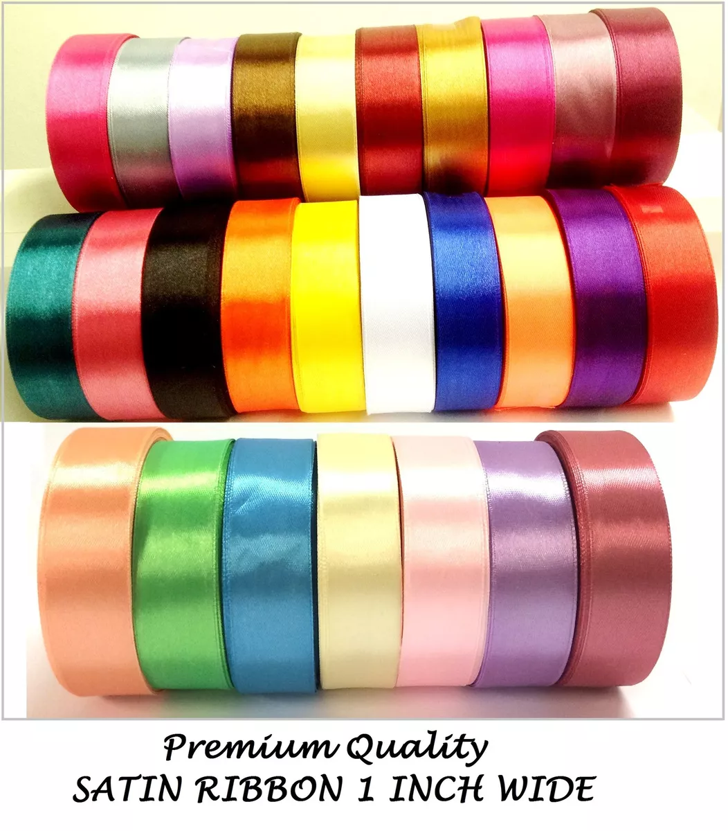 22 Meter of Satin Ribbon 1 inch 25mm wide most demanding basic