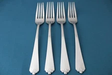 4 Dinner Forks Wallace LOTUS 18/8 Stainless Japan 8"