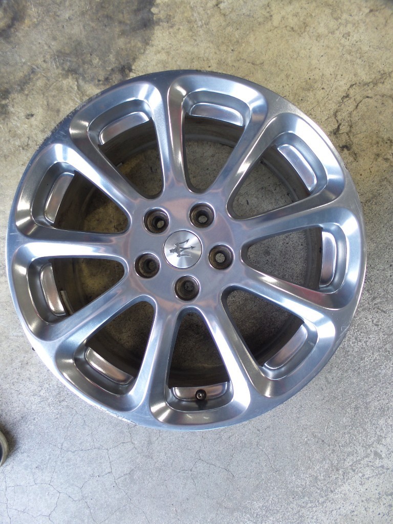 FACTORY OEM USED 19" MASERATI QUATTROPORTE BBS WHEEL -BALL POLISHED- FRONT WHEEL