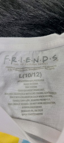 FRIENDS Youth Unisex TV Show White T-Shirt SZ Large 10/12 - Picture 5 of 6