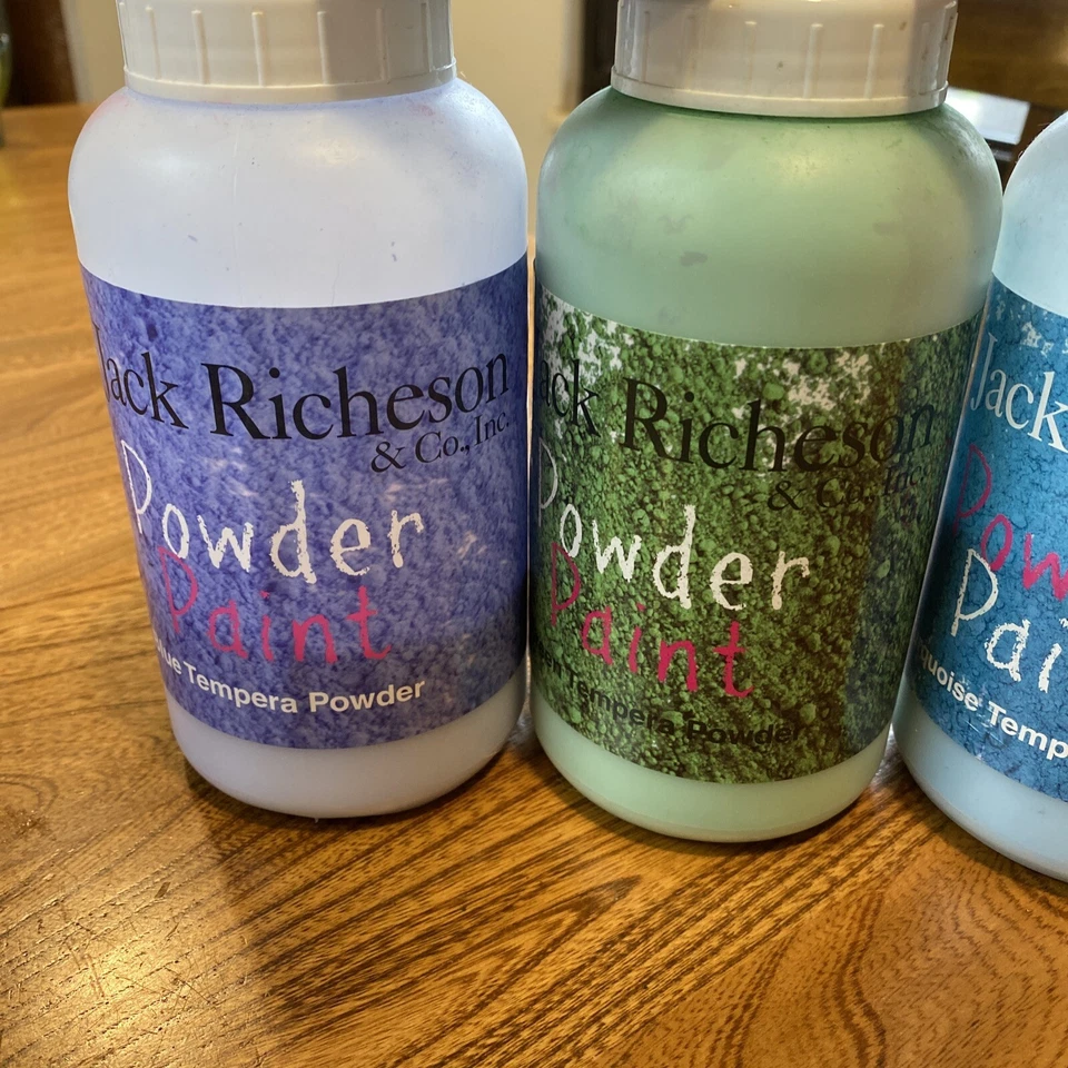 Pintura en polvo Jack Richeson negra amarilla naranja azul verde turquesa blanco rojo Foto 3 de 4