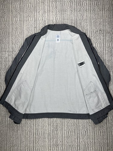 POST OVERALLS Short Linden Jacket, MEN'S MEDIUM, Lined Cotton, Grey Check, USA - Picture 2 of 8