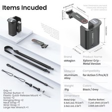 Camera Street Photography Handle Grip Shutter Button for DJI Action 5Pro/4/3
