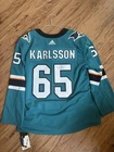Adidas Erik Karlsson #65 San Jose Sharks Signed NHL Jersey Fanatics Auth