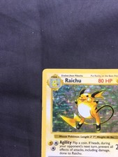 Raichu Pokémon TCG Shadowless Individual Collectible Card Game
