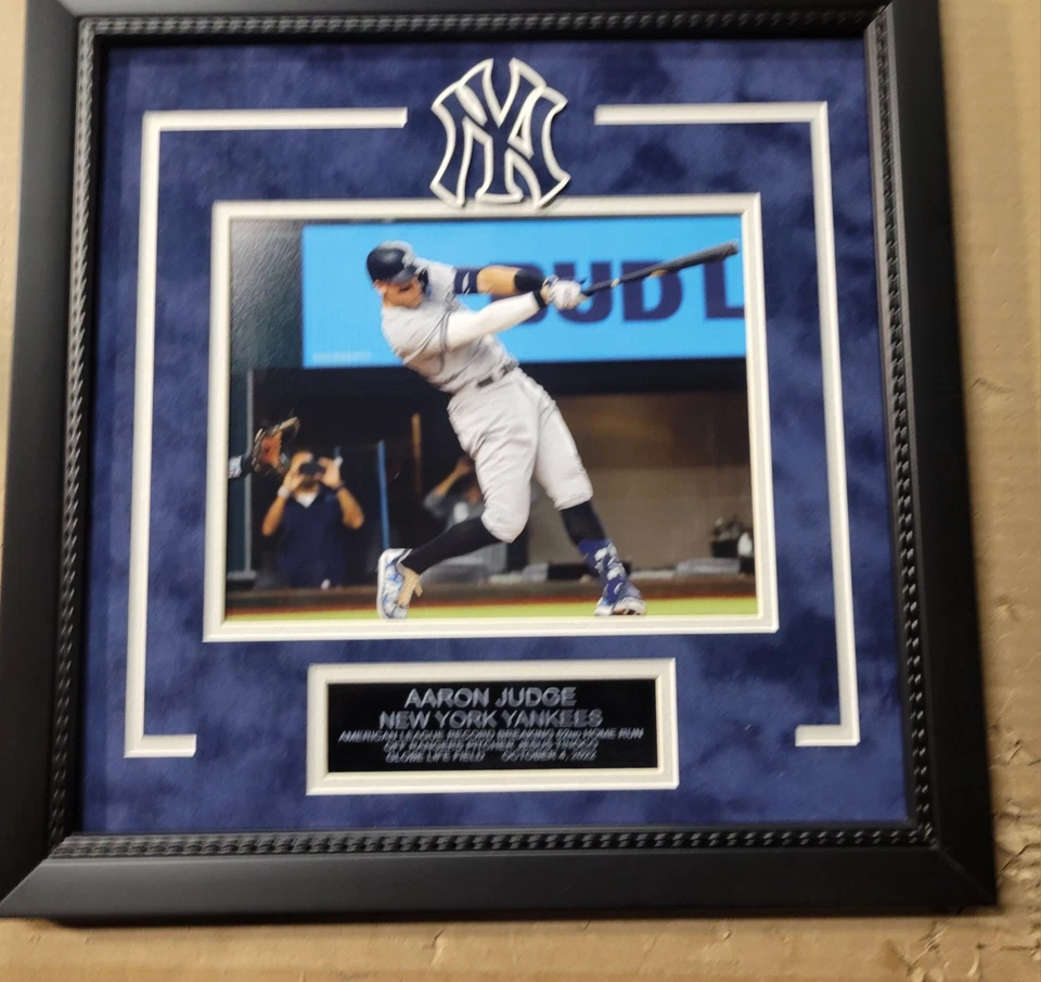 Aaron Judge AL Record 62 Home Run New York Yankees 8x10 Framed Baseball Photo - Image 3 of 4