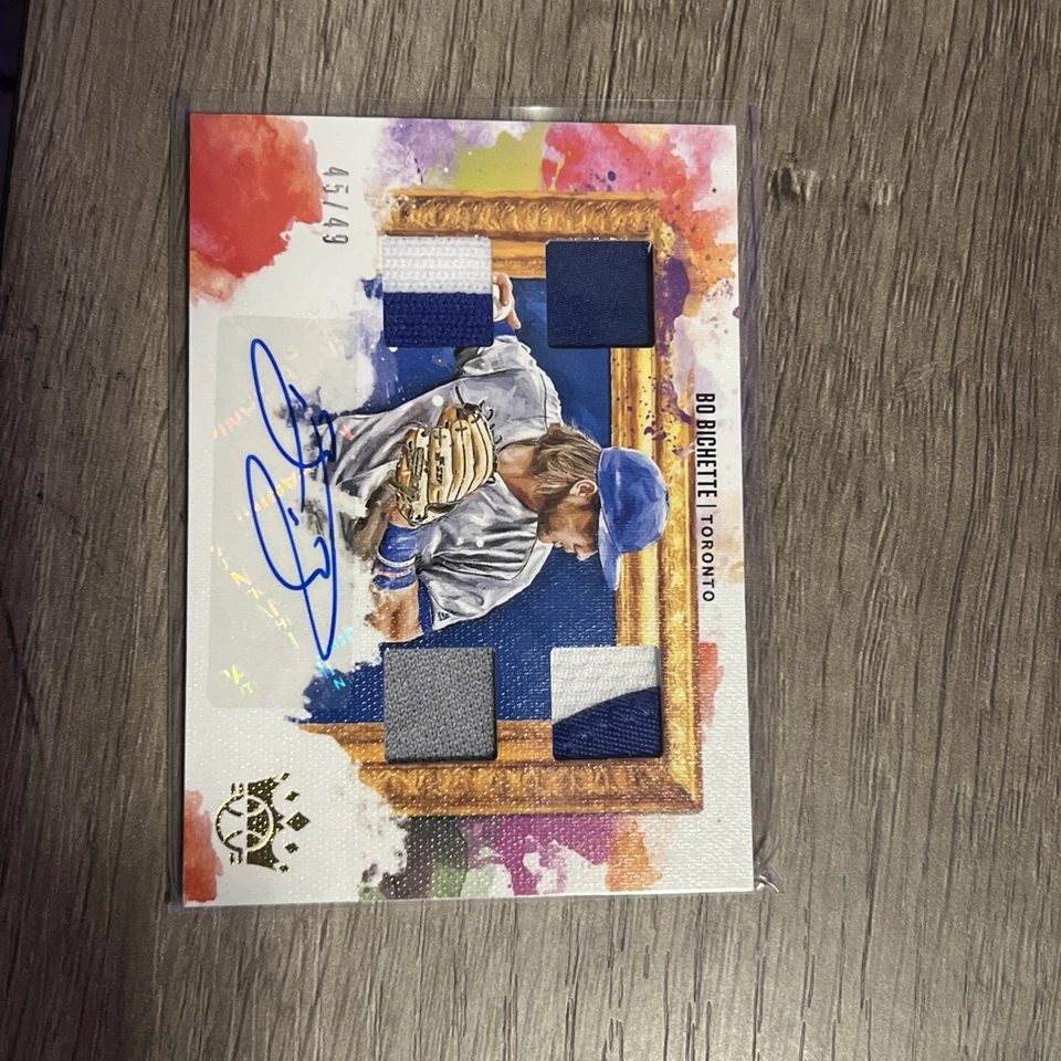2020 Diamond Kings Bo Bichette Auto Diamond Kings Quad Material /49 - Image 2 of 3