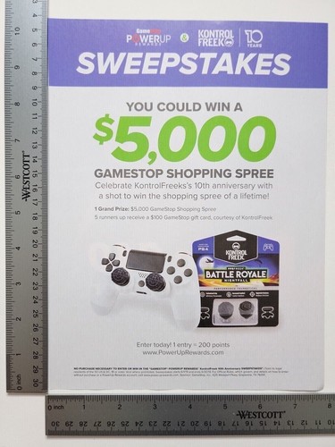 Powerup Sweepstakes Advertisement Postcard