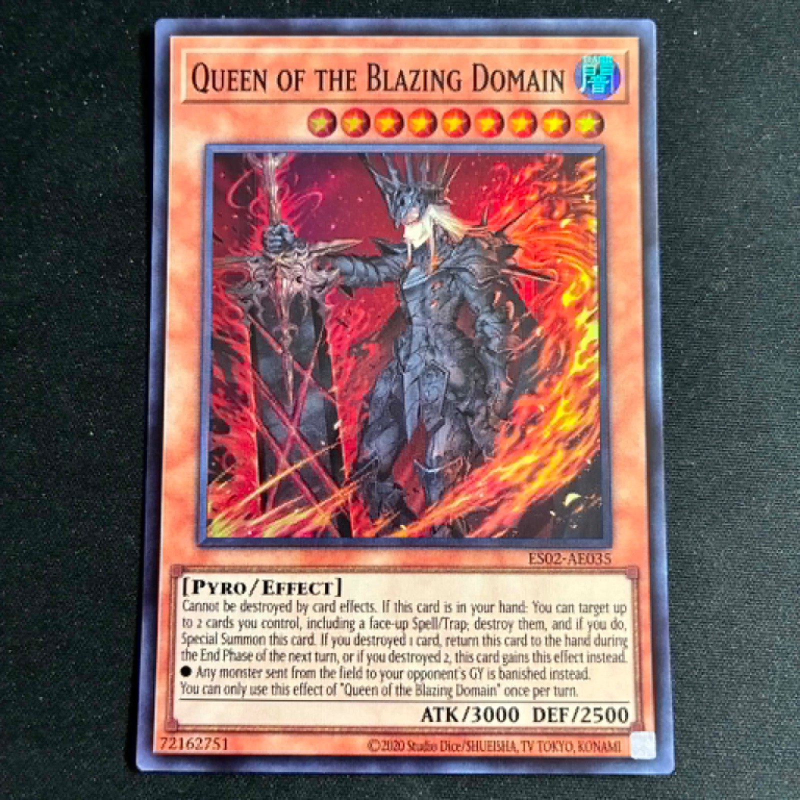 YuGiOh Queen of the Blazing Domain (Asian English) ES02-AE035, Super, not MP25