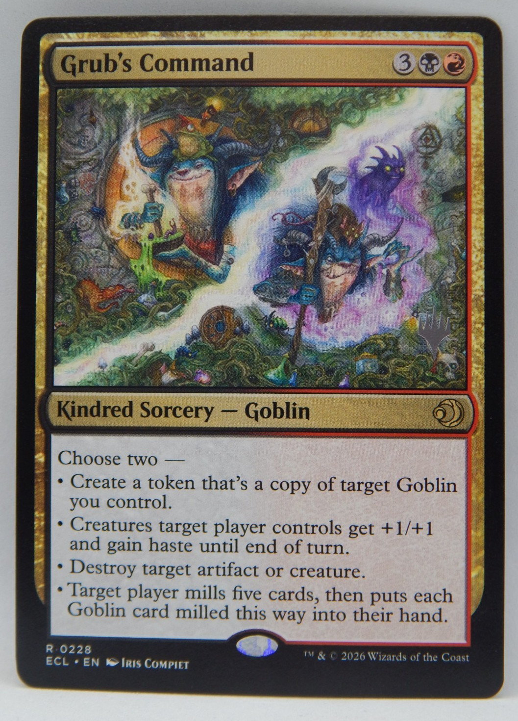Magic The Gathering Lorwyn Eclipsed - Promo #228 - GRUB'S COMMAND