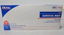 Dukal Surgical Mask, Blue, Item  1541, Box of 50 Masks
