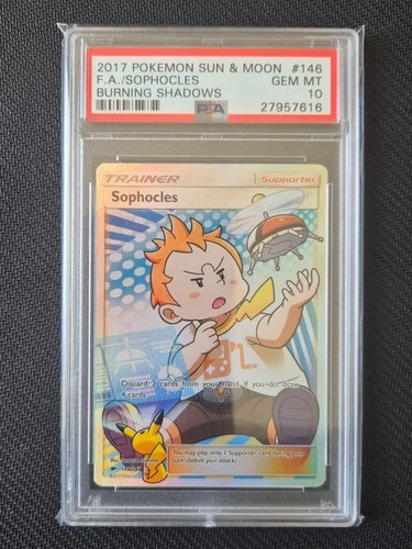 PSA 10 - SM Burning Shadows - Sophocles - 146/147 - Full Art Ultra Rare