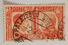 FRANCOBOLLO REGNO D'ITALIA-HITLER-MUSSOLINI-20 CENT-1941